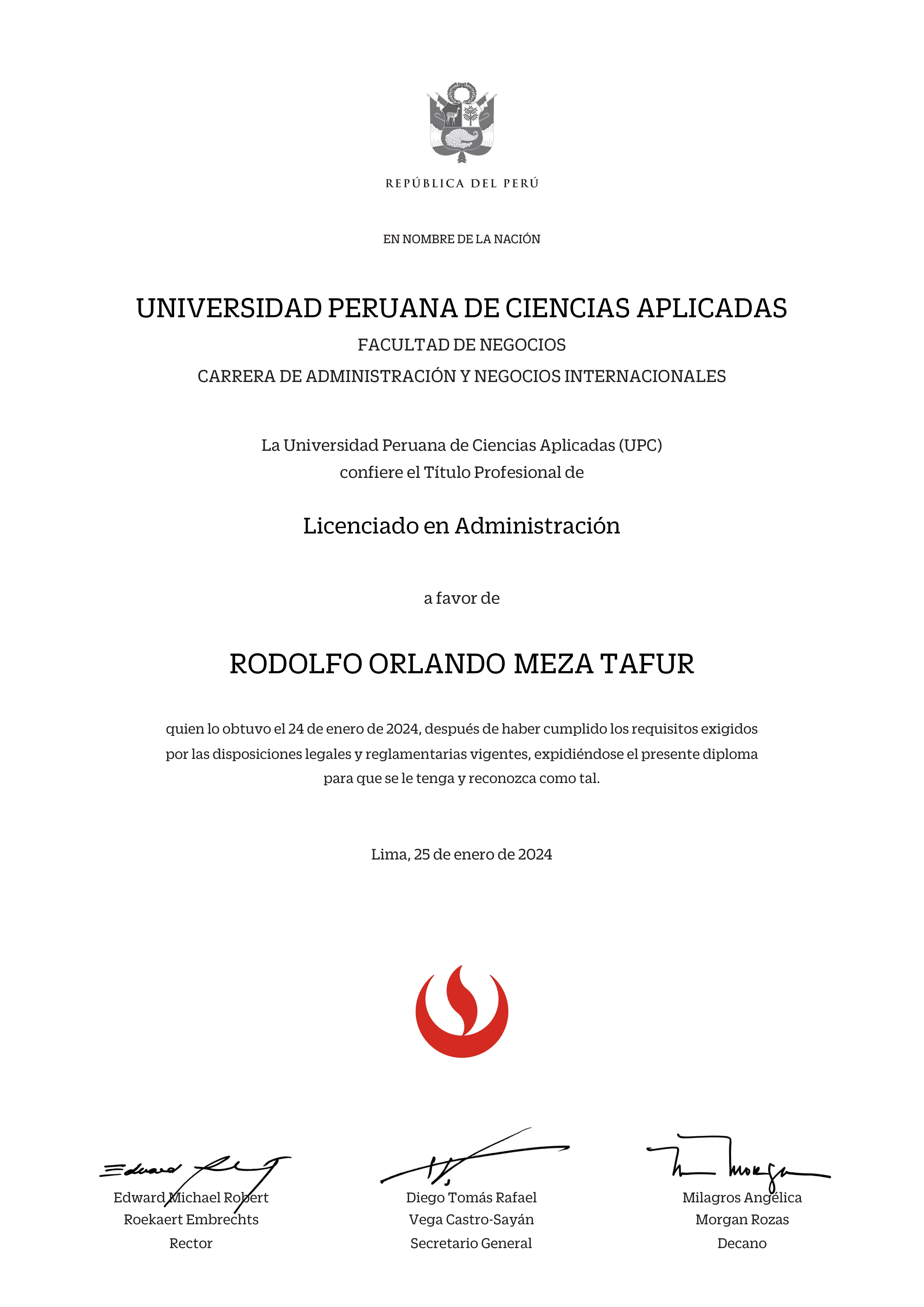 Título Administración